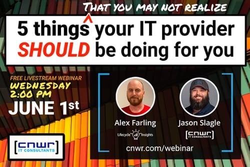 WEBINAR: 5 things your IT Provider should be doing for you